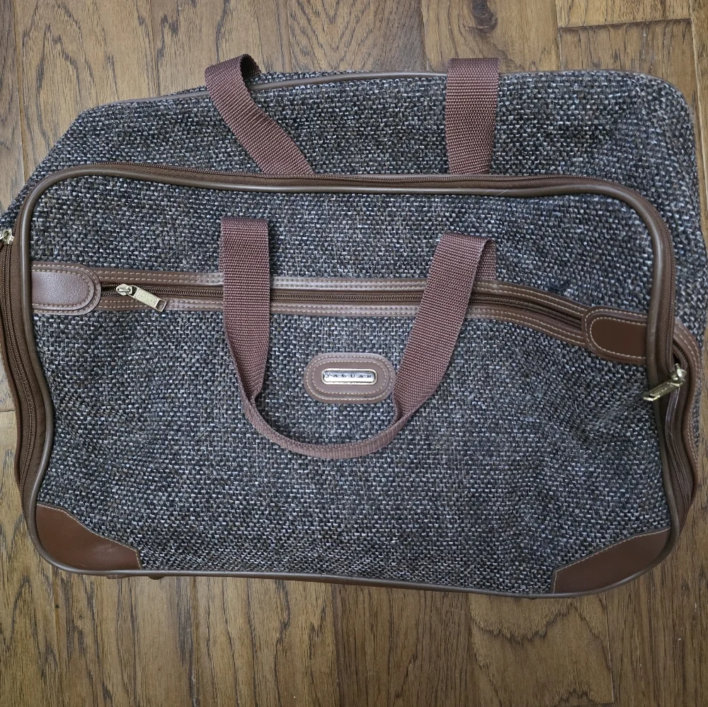 Brown Tweed Bag Jaguar Luggage